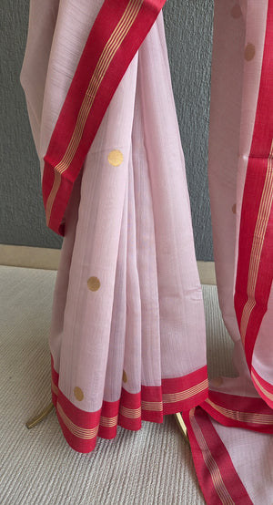 'MANGALIKA' Handwoven Silk-Cotton Chanderi Saree