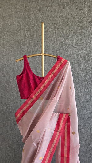 'MANGALIKA' Handwoven Silk-Cotton Chanderi Saree