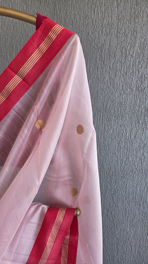 'MANGALIKA' Handwoven Silk-Cotton Chanderi Saree