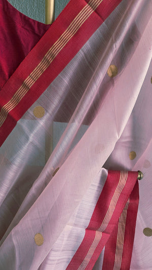 'MANGALIKA' Handwoven Silk-Cotton Chanderi Saree