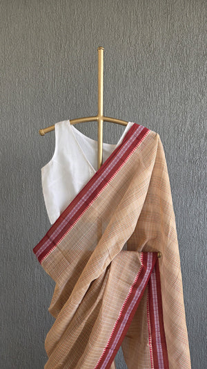 'KAMAKSHI' Handwoven Cotton Narayanpet Saree