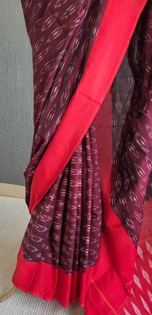 ‘SHANKARI’ Handwoven Pochampally Ikat Cotton Saree