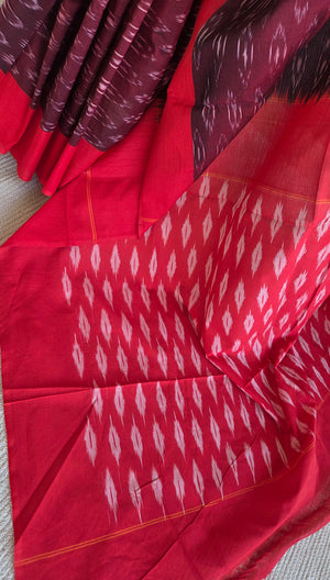‘SHANKARI’ Handwoven Pochampally Ikat Cotton Saree
