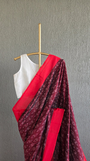 ‘SHANKARI’ Handwoven Pochampally Ikat Cotton Saree