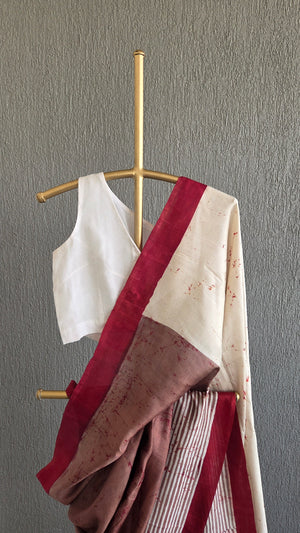 'TVARITA' Hand-painted Batik on Handwoven Mulberry silk