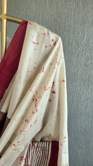'TVARITA' Hand-painted Batik on Handwoven Mulberry silk