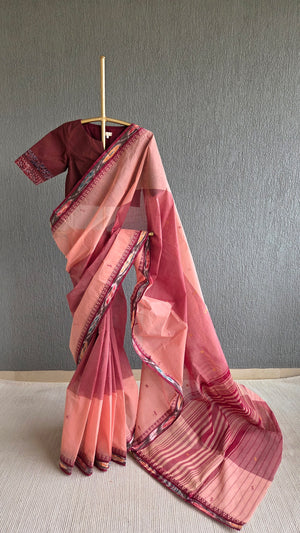 'PAROMITA' Handwoven Cotton Dhonekhali Saree