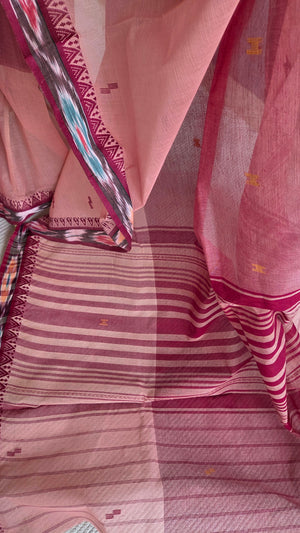 'PAROMITA' Handwoven Cotton Dhonekhali Saree