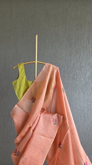 'AAKRITI' Handwoven Tussar Jamdani Saree