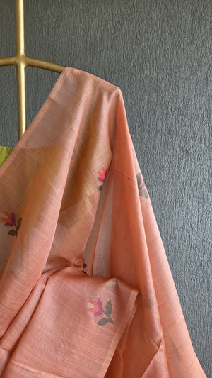 'AAKRITI' Handwoven Tussar Jamdani Saree