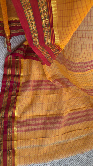 'BHAVANA' Handwoven Cotton Narayanpet Saree