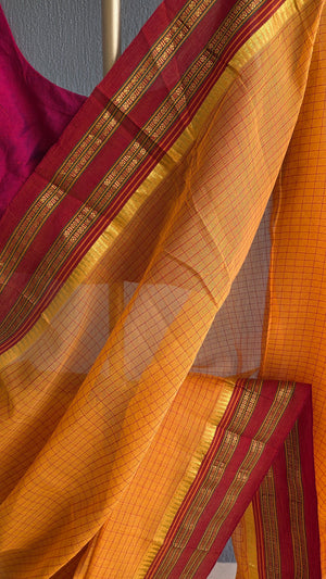 'BHAVANA' Handwoven Cotton Narayanpet Saree