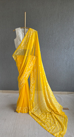 'DEVAMAYI' Handwoven Cotton Jamdani Saree