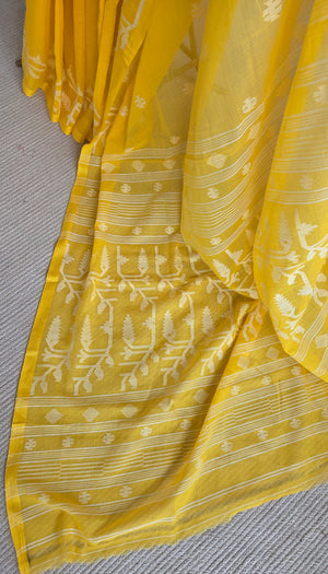 'DEVAMAYI' Handwoven Cotton Jamdani Saree