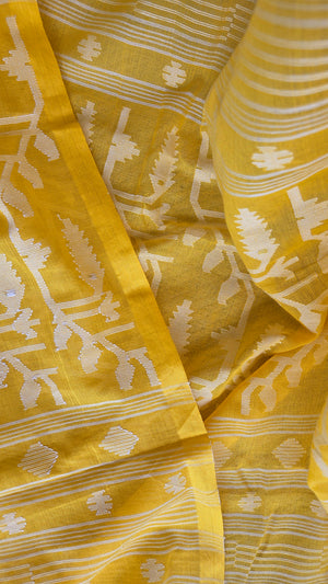 'DEVAMAYI' Handwoven Cotton Jamdani Saree
