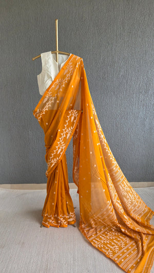 'BHAVANI' Handwoven Cotton Jamdani Saree