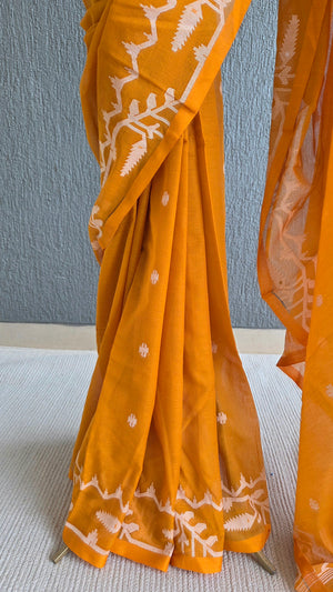 'BHAVANI' Handwoven Cotton Jamdani Saree