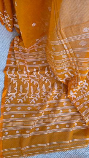 'BHAVANI' Handwoven Cotton Jamdani Saree