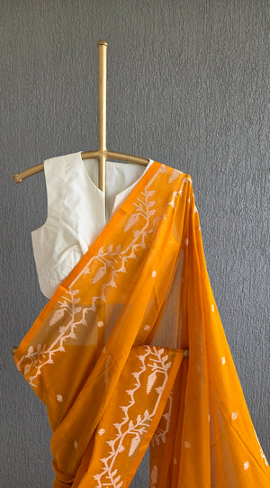 'BHAVANI' Handwoven Cotton Jamdani Saree