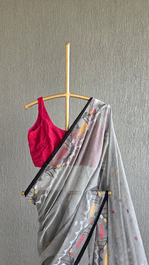 'CHINMAYI' Handwoven Cotton Jamdani Saree