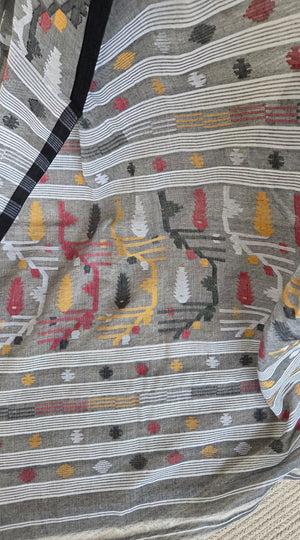 'CHINMAYI' Handwoven Cotton Jamdani Saree