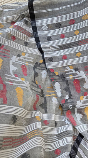 'CHINMAYI' Handwoven Cotton Jamdani Saree
