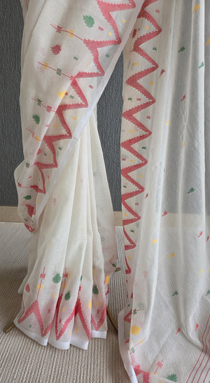 'TRIPURA' Handwoven Cotton Jamdani Saree