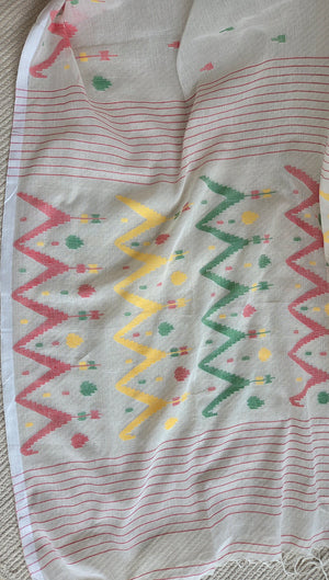 'TRIPURA' Handwoven Cotton Jamdani Saree