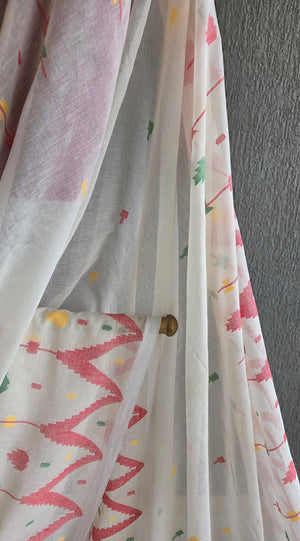 'TRIPURA' Handwoven Cotton Jamdani Saree