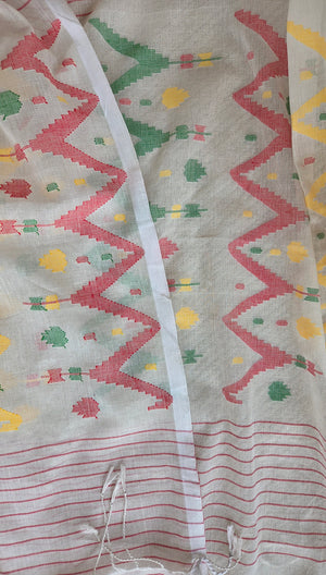 'TRIPURA' Handwoven Cotton Jamdani Saree