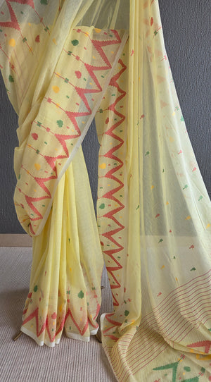 'MRITYUNJAYI' Handwoven Cotton Jamdani Saree