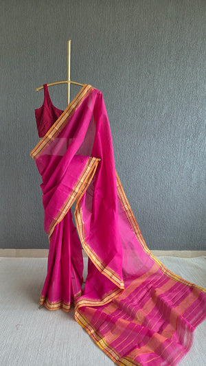 'BISHAKHA' Handwoven Cotton Narayanpet Saree