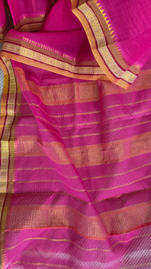 'BISHAKHA' Handwoven Cotton Narayanpet Saree