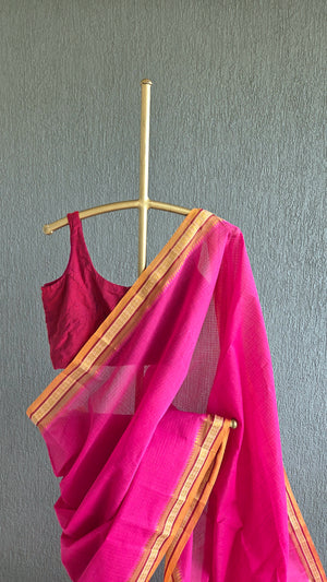 'BISHAKHA' Handwoven Cotton Narayanpet Saree
