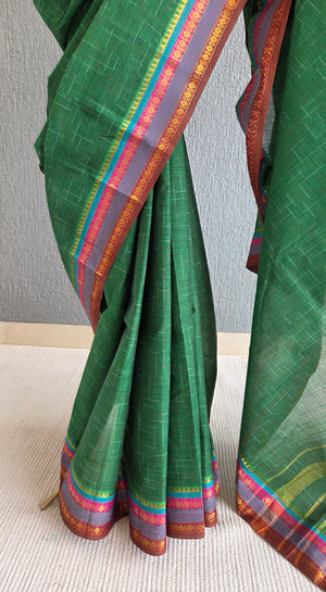 'HIMABINDU' Handwoven Cotton Narayanpet Saree