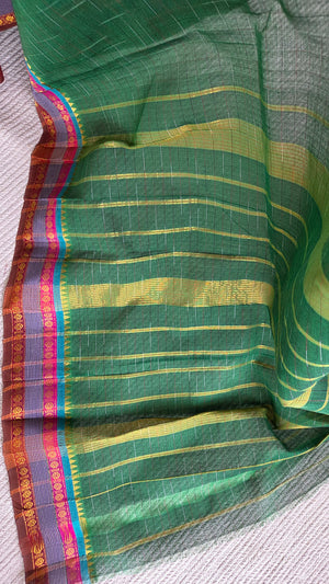 'HIMABINDU' Handwoven Cotton Narayanpet Saree