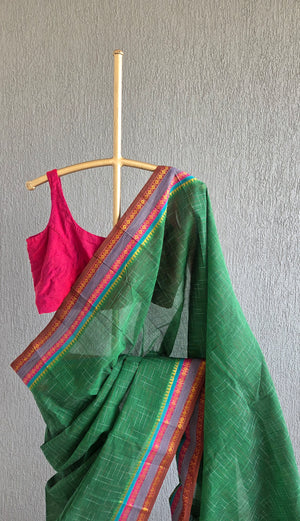 'HIMABINDU' Handwoven Cotton Narayanpet Saree