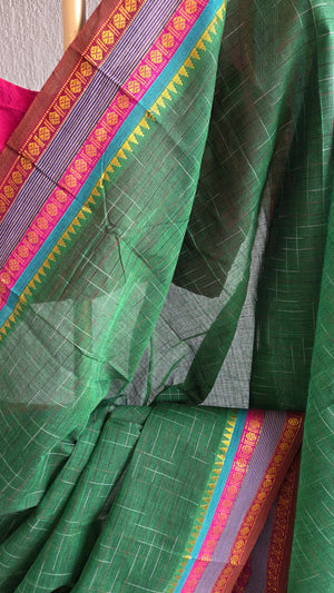 'HIMABINDU' Handwoven Cotton Narayanpet Saree