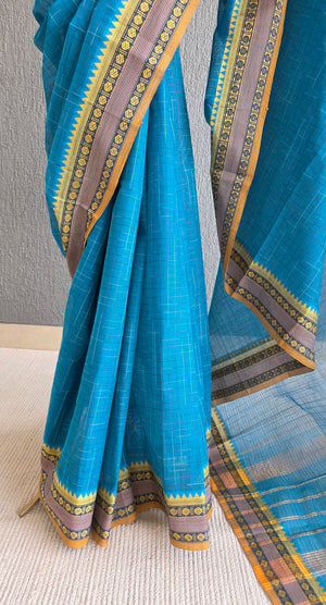 'HASSINI: FEROZI' Handwoven Cotton Narayanpet Saree