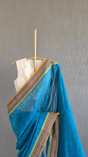 'HASSINI: FEROZI' Handwoven Cotton Narayanpet Saree
