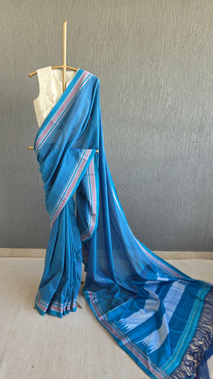 'PALAR' Handwoven Ilkal Silk Pallu Saree