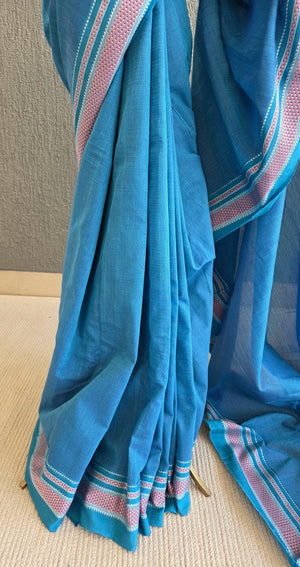 'PALAR' Handwoven Ilkal Silk Pallu Saree