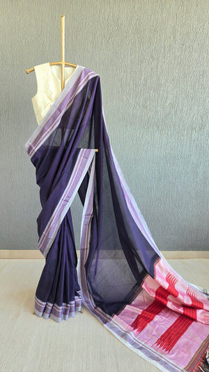 'HONNUHOLE' Handwoven Ilkal Silk Pallu Saree