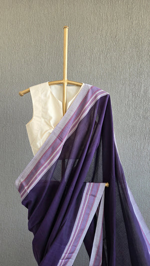 'HONNUHOLE' Handwoven Ilkal Silk Pallu Saree