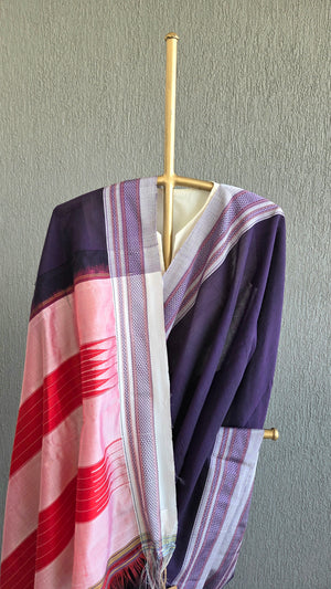 'HONNUHOLE' Handwoven Ilkal Silk Pallu Saree