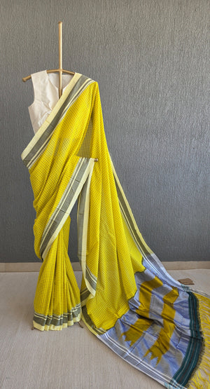 'PANCHAGANGAVALLI' Handwoven Ilkal Silk Pallu Saree