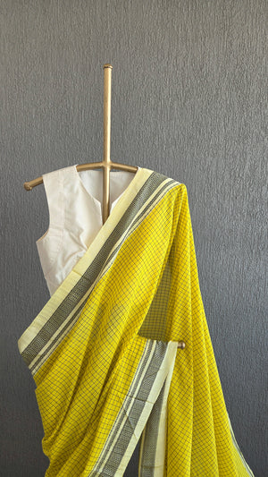 'PANCHAGANGAVALLI' Handwoven Ilkal Silk Pallu Saree