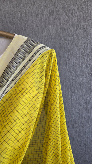 'PANCHAGANGAVALLI' Handwoven Ilkal Silk Pallu Saree