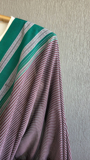 'MAHADAYI' Handwoven Ilkal Silk Pallu Saree
