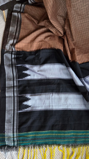 'VEDAVATHI' Handwoven Ilkal Silk Pallu Saree